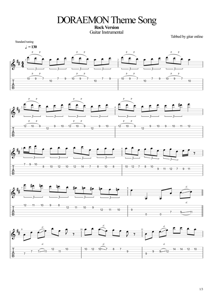 Doraemon Theme Song Pdf Gitar Online